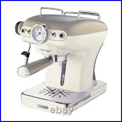 Ariete 1389/13 Espresso Coffee Machine with Milk Frother, Cream, Damaged Box