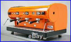Astoria Lisa 3 Grp Commercial Coffee Espresso Machine in Bright Orange WOW