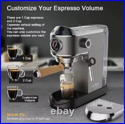 BIOLOMIX 20 Bar Espresso & Cappuccino Coffee Machine with Milk Frother 1.1L Tank