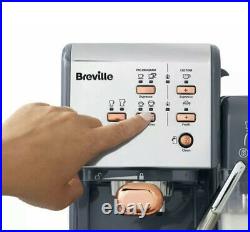 BREVILLE One-Touch VCF109 Coffee Machine Graphite Grey & Rose Gold