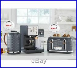 BREVILLE One-Touch VCF109 Coffee Machine Graphite Grey & Rose Gold Currys