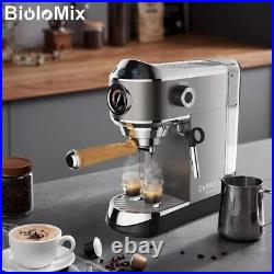Biolomix 20 Bar Espresso Coffee Maker Machine with Milk Frother Wand for Espress