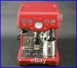 Breville BES840CBXL Infuser Espresso Stainless Steel Coffee Machine Red