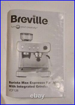 Breville Barista Max Espresso Coffee Machine Stainless Steel (VCF126)