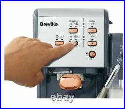 Breville Curve VCF109 One Touch Easy Measure Coffee Maker Machine Grey Rose Gold