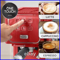 Breville Prima Latte III Coffee Machine VCF147X Espresso Latte 19 Bar Red NEW