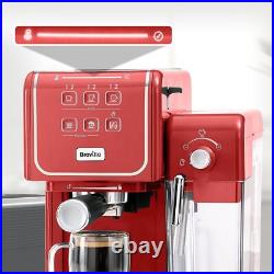 Breville Prima Latte III Coffee Machine VCF147X Espresso Latte 19 Bar Red NEW
