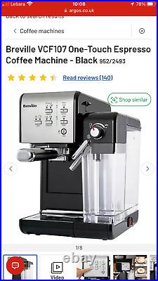 Breville VCF107 One-Touch Espresso Coffee Machine Black