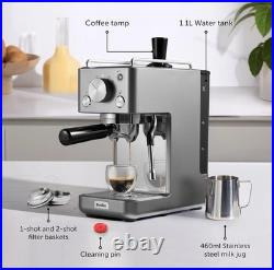 Breville VCF185 Stainless Steel Barista Slimline Espresso Machine & Milk Frother