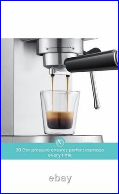 CASABREWS 20 Bar Espresso Coffee Machine Stainless Steel Maker with Steam Wand