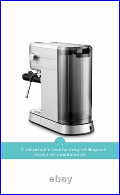 CASABREWS 20 Bar Espresso Coffee Machine Stainless Steel Maker with Steam Wand