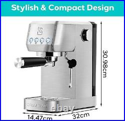 CASABREWS 20 bar professional coffee machine Compact espresso machine stainless