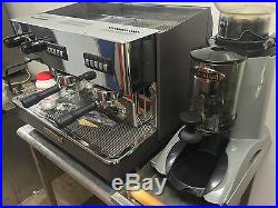 Commercial Traditional Espresso Coffee Machine & Grinder Knock Box Ready To Use