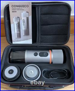 CONQUECO Portable Espresso Machine Travel 12v Car Coffee Maker with Battery