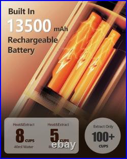 CONQUECO Portable Espresso Machine Travel 12v Car Coffee Maker with Battery