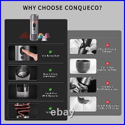 CONQUECO Portable Travel Coffee Machine USB Charging, Car Espresso Maker