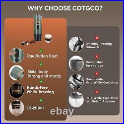 COTGCO Espresso Machine Portable 12v, Travel Coffee Maker for Car Fast Heating