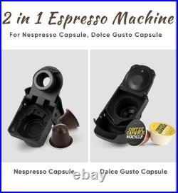 CUSIMAX Coffee Machine for Nespresso & Dolce Gusto Coffee Pods, Espresso Mac