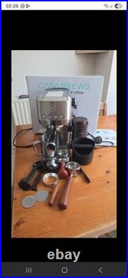 CasaBrews 3700 Essential Espresso Machine 20Bar, Stainless Steel & Accessories