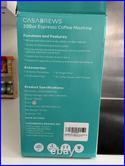 Casabrews 3700 Essential Espresso Machine Stainless Steel, 20 Bar