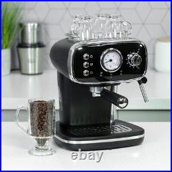 Coffee Machine Espresso Maker Caffe Barista Pro 15-Bar Pump Frothing Wand