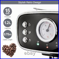 Coffee Machine Espresso Maker Caffe Barista Pro 15-Bar Pump Frothing Wand