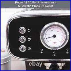 Coffee Machine Espresso Maker Caffe Barista Pro 15-Bar Pump Frothing Wand