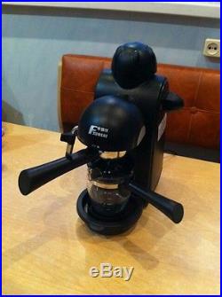 Coffee Machine Espresso Maker Italian Cappuccino Milk Foam Household 5bar Black