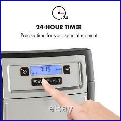 Coffee Machine Maker Grinder Bean to cups 10 Filter Timer LCD 1.25 l Silver