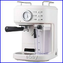 Coffee Machine Milk Frother Steamer 15 Bar Retro Espresso Cappuccino Latte Maker