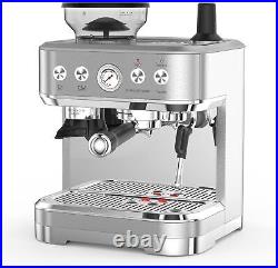 Coffee Machine with Milk Frother ALL-in-One Espresso Machine with Grinder Latte