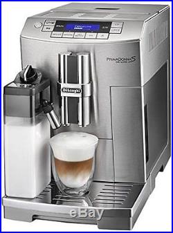 Coffee Maker Delonghi Espresso Machine Cappuccino Bar Latte Stainless Silver