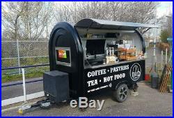Coffee and Food Truck Trailer with 2 Group Espresso Machine LPG in Black