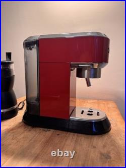 DeLonghi Dedica EC685. M 2 Cup Coffee Machine Red with grinder