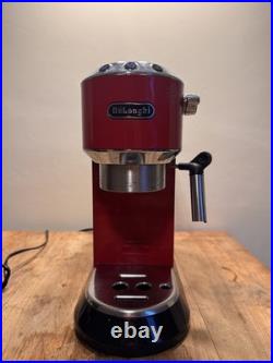 DeLonghi Dedica EC685. M 2 Cup Coffee Machine Red with grinder