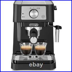 DeLonghi EC260. BK Stilosa Manual Espresso Coffee Machine Black and Silver