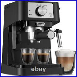 DeLonghi EC260. BK Stilosa Manual Espresso Coffee Machine Black and Silver