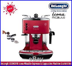 DeLonghi ECOM311R Icona MicaLite Espresso& Cappuccino 15Bar Pump Coffee Machine