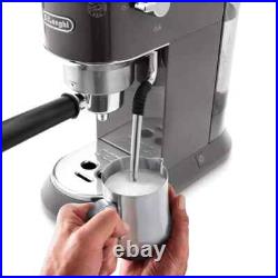 De'Longhi Dedica Arte Pump Espresso Coffee Machine in Grey, EC885. GY De'Longhi Dedica Arte Pump Espresso Coffee Machine in Grey, EC885. GY