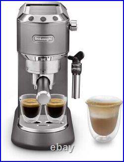 De'Longhi Dedica Espresso Coffee Machine Pewter Grey (Alternative Tamper) B