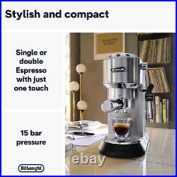 De'Longhi Dedica Style Traditional Pump Espresso Machine, EC685M, Silver