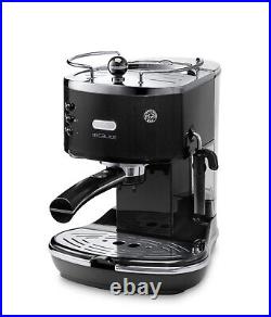De'Longhi Icona Micalite Black Traditional Espresso Maker ECOM311. BK Brand New