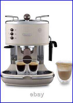 De'Longhi Icona Vintage Espresso & Cappucino Coffee Machine Beige