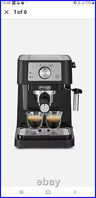 Delonghi Stilosa Barista Espresso Coffee Machine Black And Silver EC260. BK