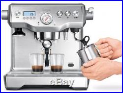 Dual Boiler Coffee Machine Espresso Steam Maker Stainless Steel 2200 W Silver