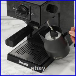 Dualit Espresso Coffee Machine 1.4L Capacity Black Manual Dosing Coffee