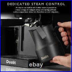 Dualit Espresso Coffee Machine Manual Dosing Coffee Maker 1.4L 20bar pump -Black