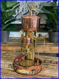Elektra Micro Casa Semi Automatica 1 Group Gold Bronze Espresso Coffee Machine