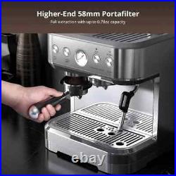 Espresso Coffee Machine 15 Bar Automatic Coffee Maker with Milk Frother Grinder
