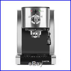 Espresso Coffee Machine Cappuccino Electric 6 Hot Cups Maker 20 Bar 1350W Silver